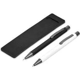 Oberlin Ball Pen & Pencil Set Solid White